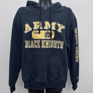 Army West Point Black Knights Mens Hoodie Sz M Embroidered SpellOut Champion Y2K